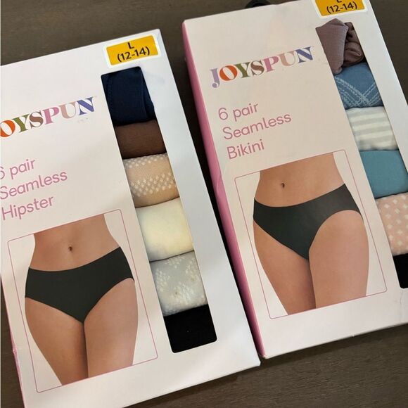 Joyspun Seamless Hipster and Bikini Panties/Underwear Sets 12 prs Sz L - Picture 1 of 4